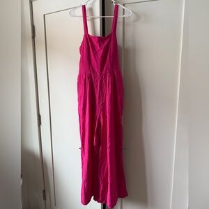 Magenta Linen Jumpsuit, Size 10 by NIC+ZOE